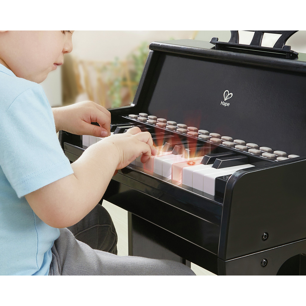 Learn with Lights Black Piano with Stool Learn with Lights Black Piano with Stool