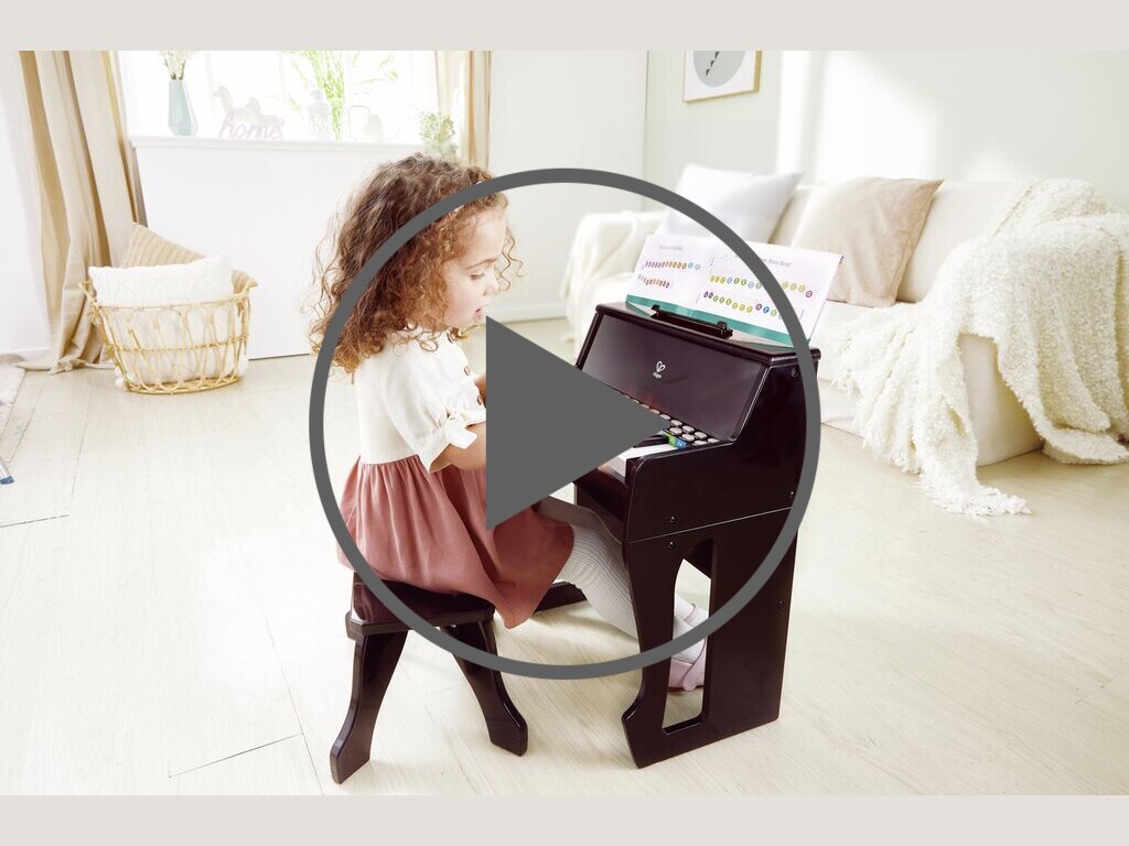 Learn with Lights Black Piano with Stool Learn with Lights Black Piano with Stool