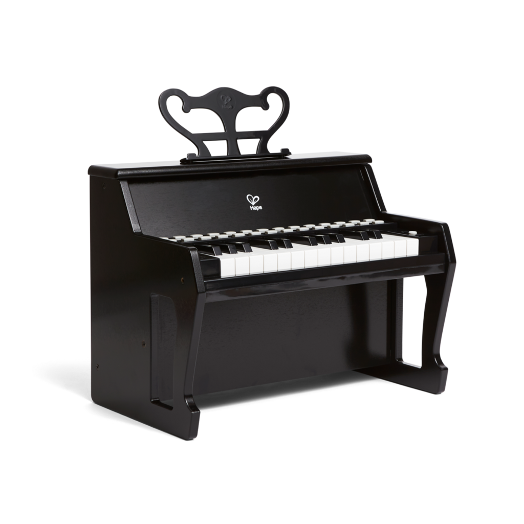 Learn with Lights Black Piano with Stool