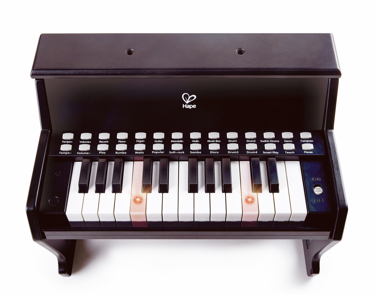 Learn with Lights Piano, Black 