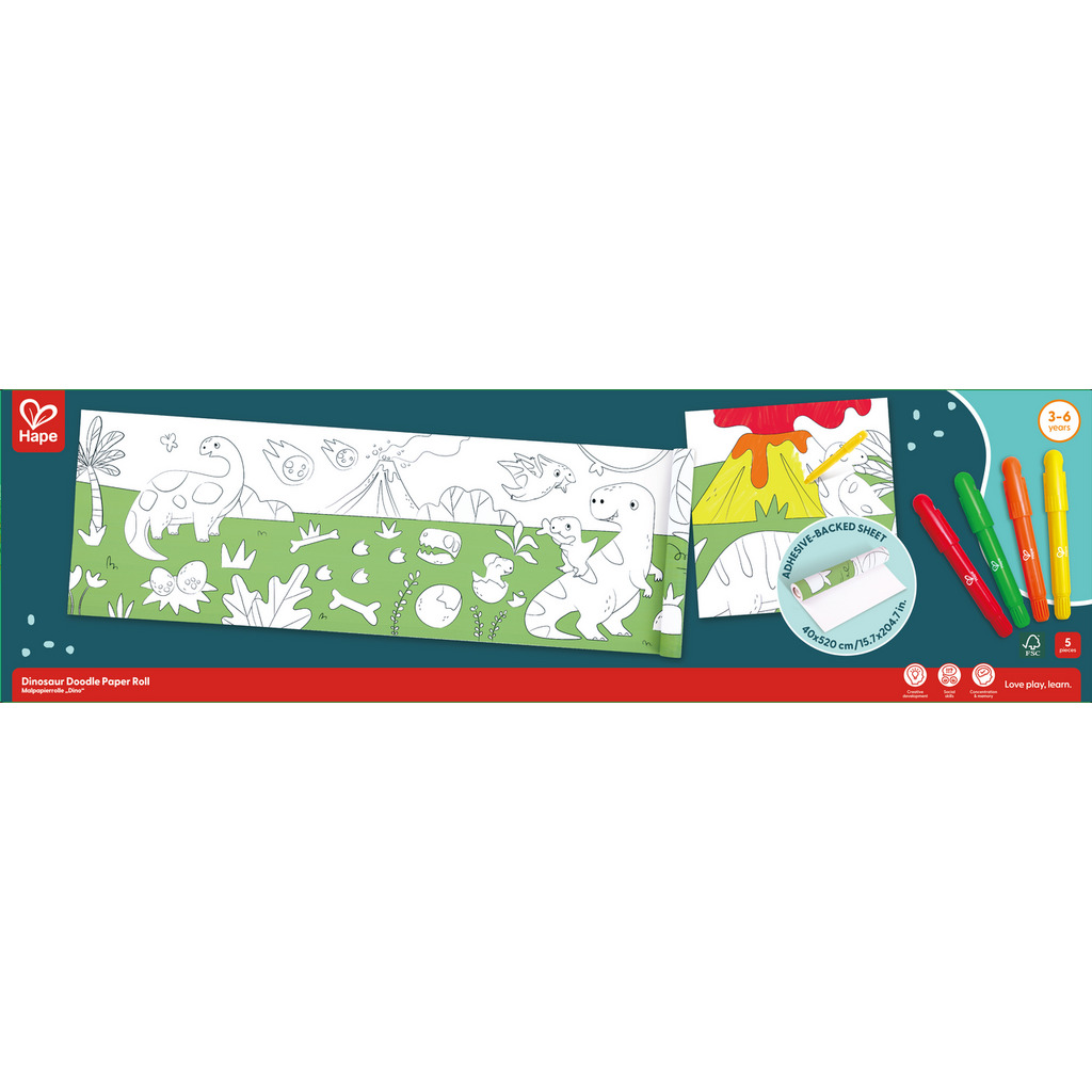 Dinosaur Doodle Paper Roll