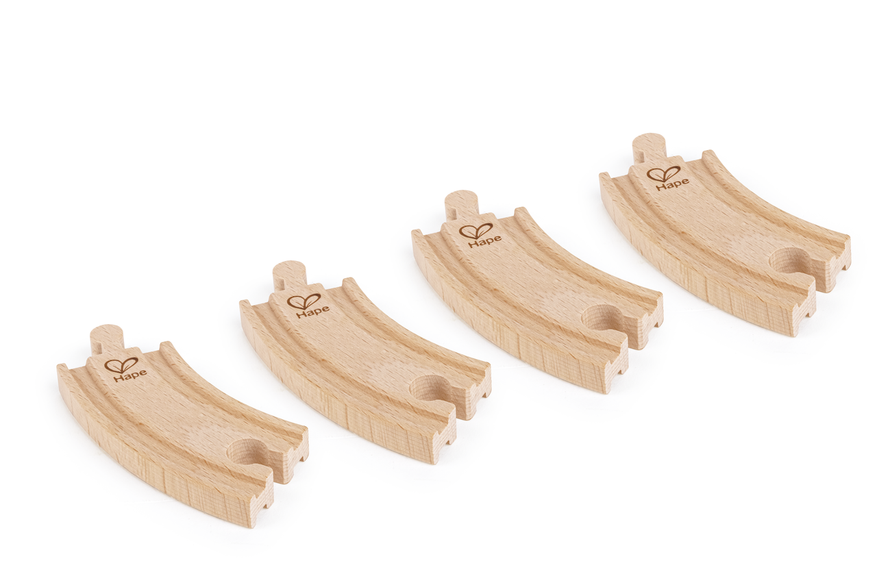 4pcs Short Curved Tracks