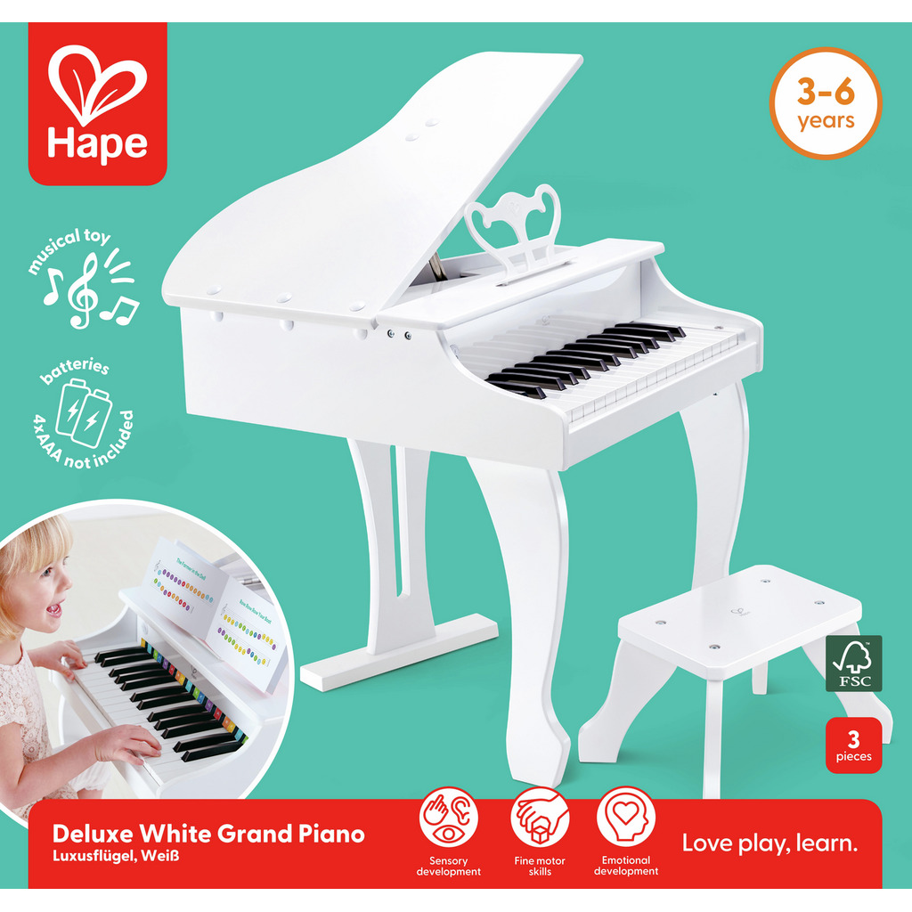 Deluxe Grand Piano - White